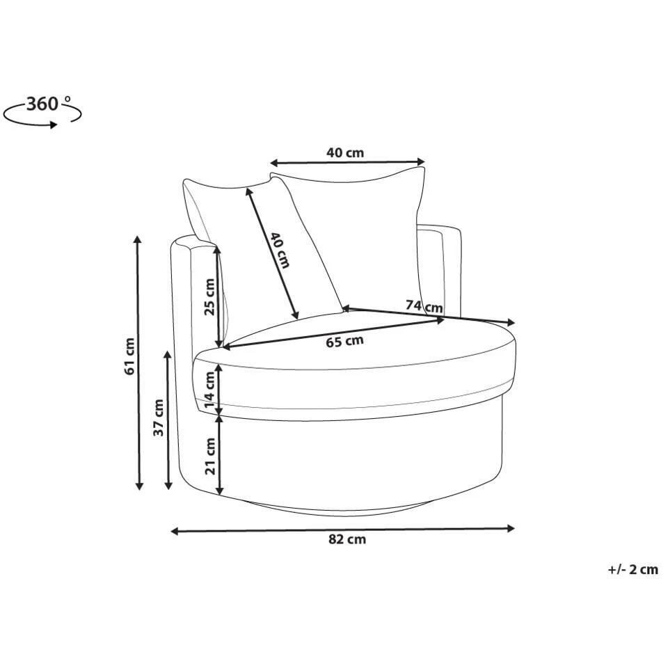 DALBY - Fauteuil - Groen - Stof 6 DALBY - Fauteuil - Groen - Stof - Afbeelding 4