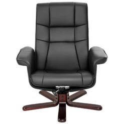Tectake TV-fauteuil Met Krukje Model I, Zwart/bruin -Meubelwinkel 02cf9fcf4586472a9badd0be0917e666
