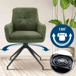 CLP Set Van 2 Eetkamerstoel Pickett Mat Zwart Frame - Stof - Groen -Meubelwinkel 0349c1703dc34884a494ac325c7ac9dd