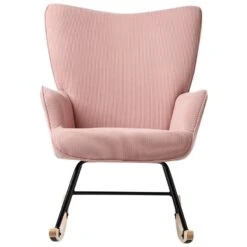 ARSET - Schommelstoel - Roze - Bouclé -Meubelwinkel 03ec5b7719994693b302686e9369a173