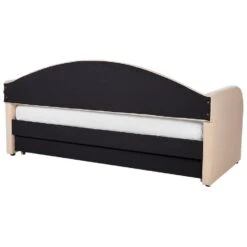 EYBURIE - Slaapbank - Perzik - 90 X 200 Cm - Bouclé -Meubelwinkel 04add49192fe42f5bd0612bb75a438fa