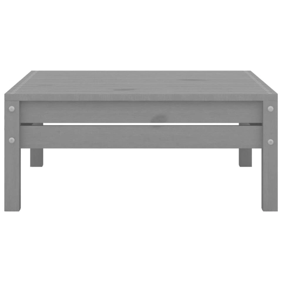 VidaXL - Voetenbank - Grijs - Grenenhout 4 VidaXL - Voetenbank - Grijs - Grenenhout - Afbeelding 2