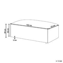 HELLNAR - Ottomaan - Grijs - Polyester -Meubelwinkel 0719e5d01a4847b6bd457abb6d134901