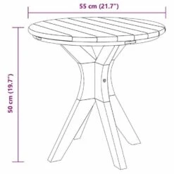 VidaXL - Terrastafel - Bruin - Massief Teakhout - 55 X 55 X 51 Cm -Meubelwinkel 0766791f88b9498999f209d49aff1f89