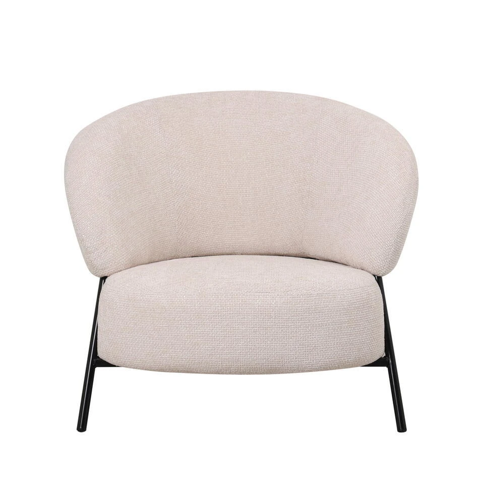 Fauteuil Beige Stof - 85x85x70cm - Zithoogte 39cm - Jennie 7 Fauteuil Beige Stof - 85x85x70cm - Zithoogte 39cm - Jennie - Afbeelding 5