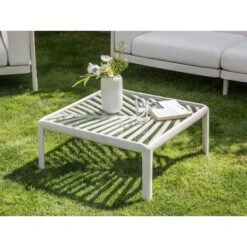 FERRETTI - Salontafel - Lichtbeige - 69 X 69 Cm - Synthetisch -Meubelwinkel 08ef6e0f69104146946ef79d55f154ea