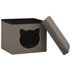 VidaXL Opbergkruk Met Kattenpatroon Inklapbaar Stof Taupe 9 VidaXL Opbergkruk Met Kattenpatroon Inklapbaar Stof Taupe -Meubelwinkel 09621ec74f814eec8e4c1c02ae18ce8e