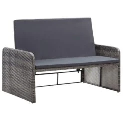 VidaXL 2-delige Loungeset Met Kussens Poly Rattan Grijs -Meubelwinkel 09e62e18e17e42c992f145bfafd37b89