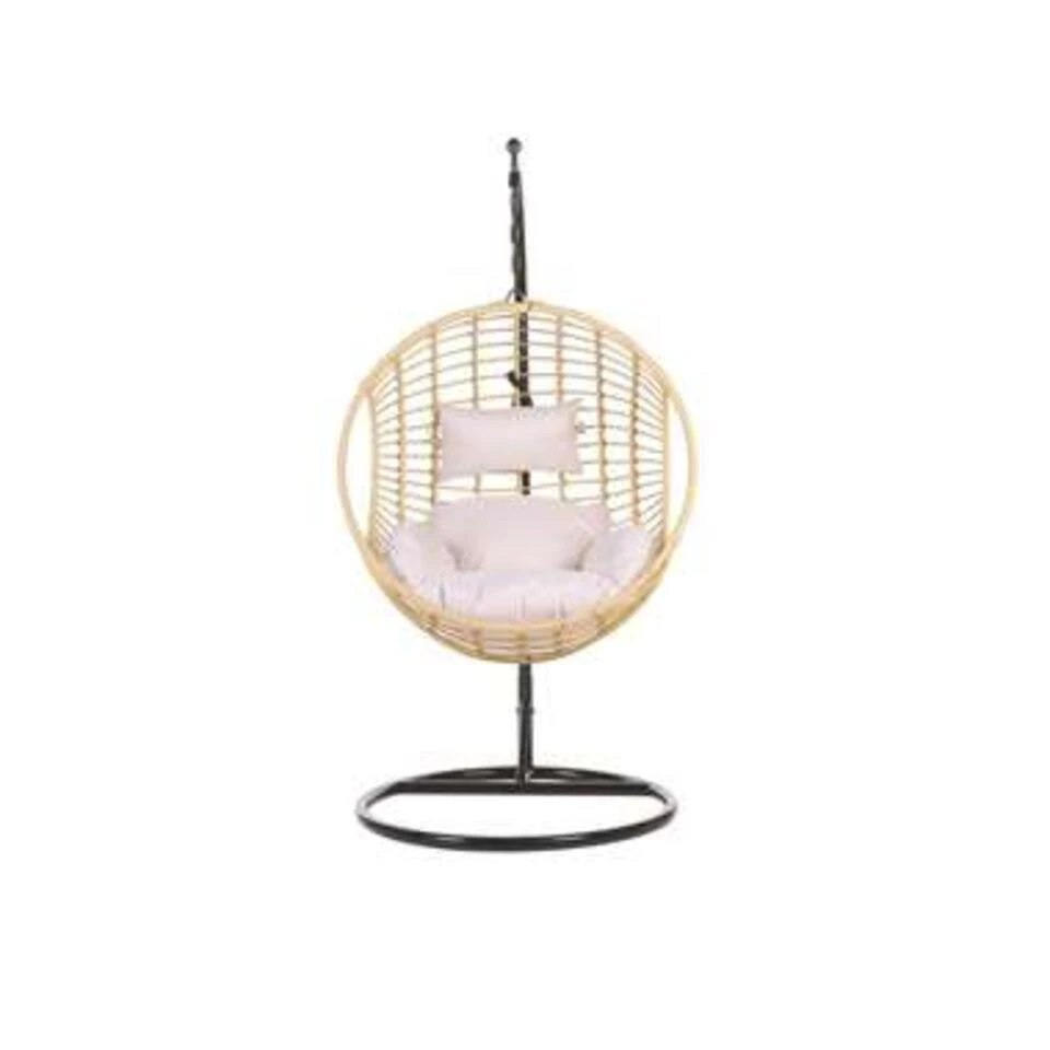 Beliani Hangstoel ASPIO - Beige Pe Rotan 5 Beliani Hangstoel ASPIO - Beige Pe Rotan - Afbeelding 3