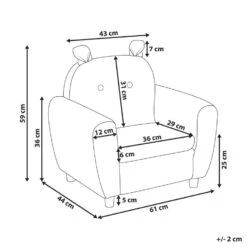 MARIBO - Kinderfauteuil - Taupe - Stof -Meubelwinkel 0a8d2045ec1c4144bcfcc79e6c20bb22 1