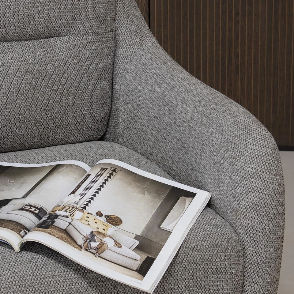 Fauteuil Draaibaar - Stof Taupe - 75x70x85cm - Matthias 8 Fauteuil Draaibaar - Stof Taupe - 75x70x85cm - Matthias - Afbeelding 6