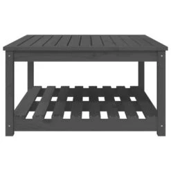 VidaXL - Tuintafel Met Opbergruimte - Grijs - Grenenhout - 82,5x82,5x45 Cm -Meubelwinkel 0bb48807305945deb442d5b933220143
