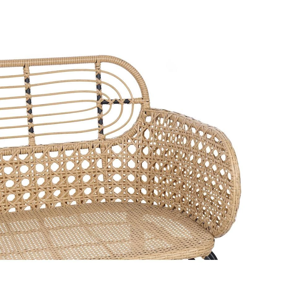 PRATELLO - Tweezitsbank - Natuurlijk - PE Rotan 8 PRATELLO - Tweezitsbank - Natuurlijk - PE Rotan - Afbeelding 6
