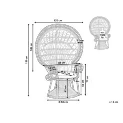 Beliani Fauteuil EMMANUELLE - Zwart Rotan -Meubelwinkel 0ee7c2c134074a0f8bcbb76e7e30c91e
