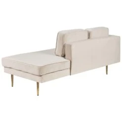 MIRAMAS - Chaise Longue - Beige - Linkerzijde - Fluweel -Meubelwinkel 0f6973cdca4c48c1b171abe44660e1fb