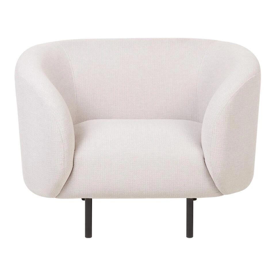 Beliani Fauteuil LOEN - Beige Polyester 6 Beliani Fauteuil LOEN - Beige Polyester - Afbeelding 4