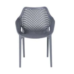 Garden Impressions Air XL Kunststof Tuinstoel Donker Grijs - 2 Stuks -Meubelwinkel 1000003926 0103