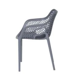 Garden Impressions Air XL Kunststof Tuinstoel Donker Grijs - 2 Stuks -Meubelwinkel 1000003926 0104