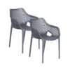 Garden Impressions Air XL Kunststof Tuinstoel Donker Grijs - 2 Stuks 2 Garden Impressions Air XL Kunststof Tuinstoel Donker Grijs - 2 Stuks -Meubelwinkel 1000003926