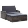 VidaXL 2-delige Loungeset Met Kussens Poly Rattan Grijs