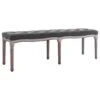 VidaXL Bankje 150x40x48 Cm Linnen Massief Hout Donkergrijs -Meubelwinkel 1000008897