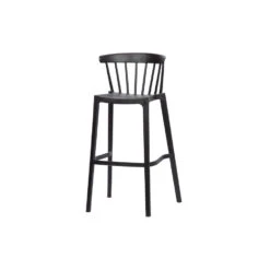 WOOOD Barstoel Binnen/Buiten Bliss - Kunststof - Zwart - Set Van 2 -Meubelwinkel 1000013709 0102