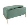Leitmotiv Bank Snog XL - Velvet Jade Groen, Goud Geverfde Poten - 90x45x45cm -Meubelwinkel 1000022706
