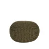 LABEL51 Poef Knitted - Army Green - Katoen - M 2 LABEL51 Poef Knitted - Army Green - Katoen - M -Meubelwinkel 1000028476