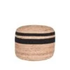 LABEL51 Poef Jute - Zwart - Jute - 50cm -Meubelwinkel 1000028485