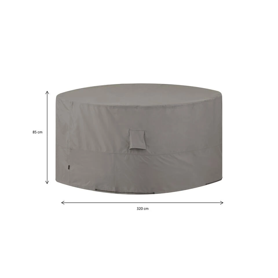 Madison - Hoes Voor Tuinset - Rond - Grijs - 320 X 85 4 Madison - Hoes Voor Tuinset - Rond - Grijs - 320 X 85 - Afbeelding 2