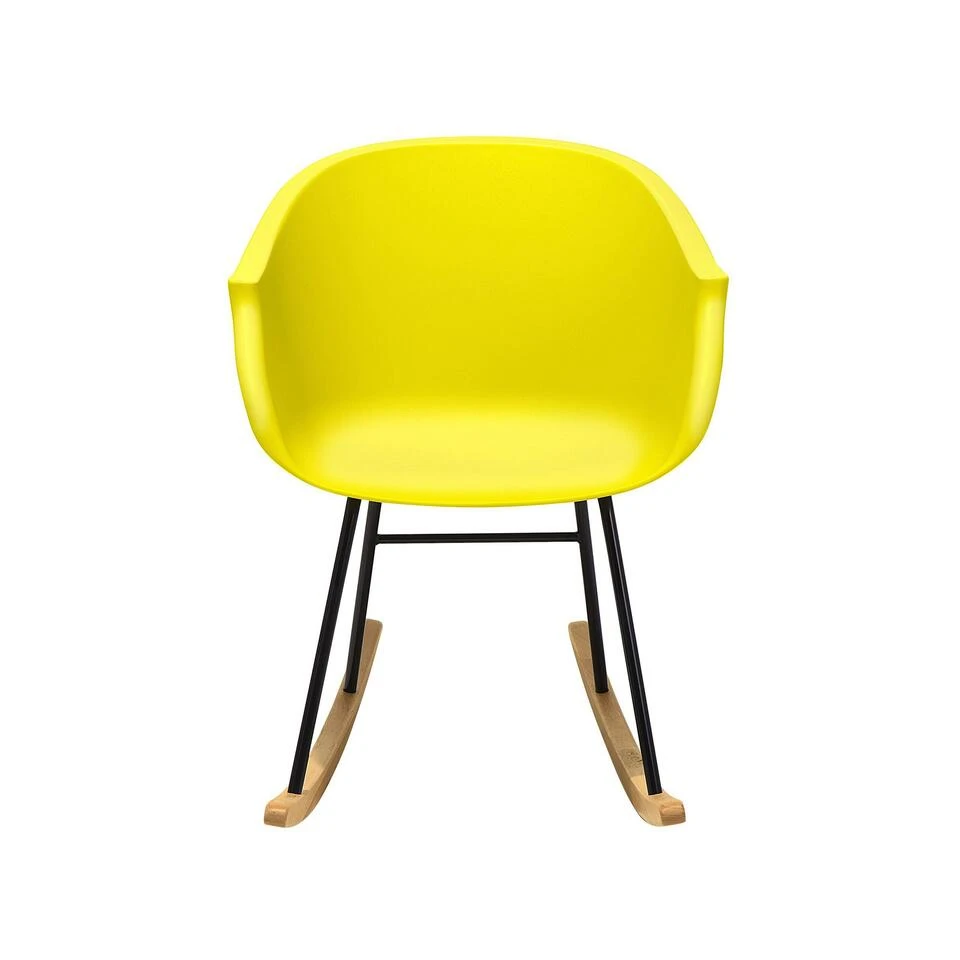 Beliani Schommelstoel HARMONY - Geel Polypropyleen 6 Beliani Schommelstoel HARMONY - Geel Polypropyleen - Afbeelding 4