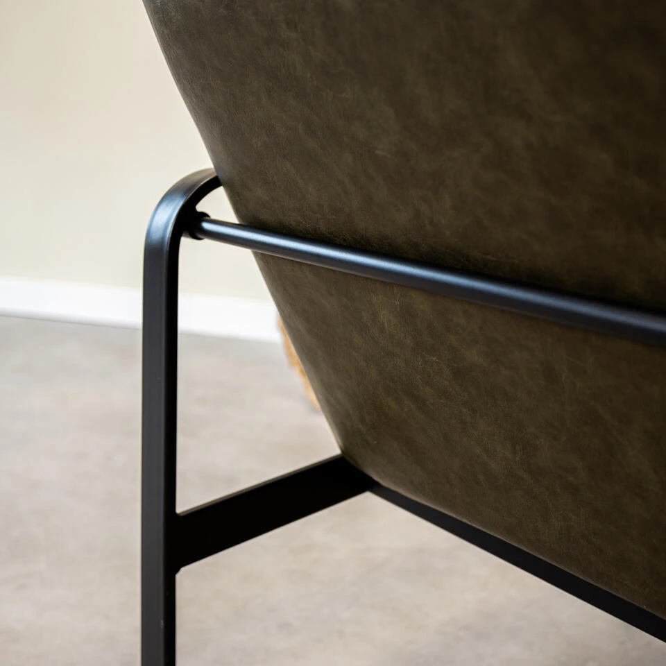 Industriële Fauteuil Mitch Groen - Kunstleder - Groen 6 Industriële Fauteuil Mitch Groen - Kunstleder - Groen - Afbeelding 4