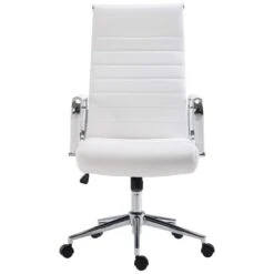 CLP Bureaustoel Columbus Kunstleder - Wit -Meubelwinkel 1000043385 0101