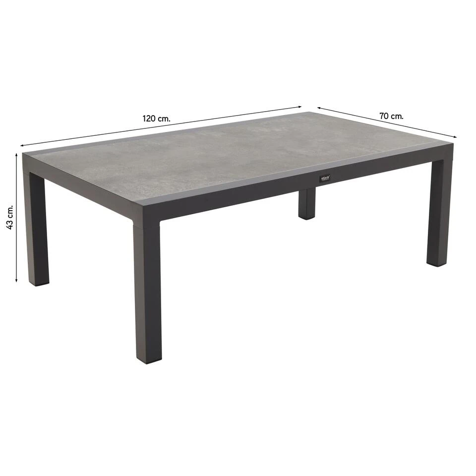 VDG Atlanta Loungetafel 120 X 70 Cm. - Antraciet 4 VDG Atlanta Loungetafel 120 X 70 Cm. - Antraciet - Afbeelding 2