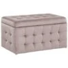 MICHIGAN - Ottomaan - Roze - Fluweel -Meubelwinkel 1000056871