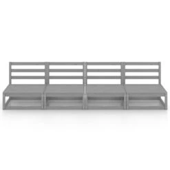 VidaXL Tuinbank 4-zits Massief Grenenhout Grijs 8 VidaXL Tuinbank 4-zits Massief Grenenhout Grijs -Meubelwinkel 1000060785 0102