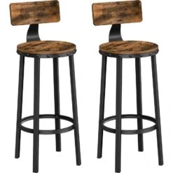 Vasagle - Barkruk - Set Van 2 - Vintage - Zwart