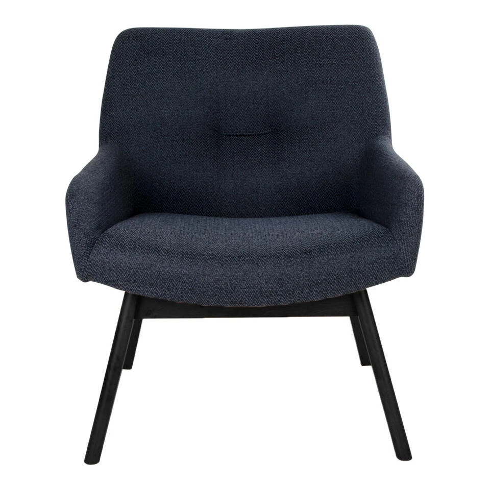 Giga Meubel Loungestoel Stof Donkergrijs/Zwart - Zithoogte 40cm 5 Giga Meubel Loungestoel Stof Donkergrijs/Zwart - Zithoogte 40cm - Afbeelding 3