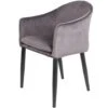 Puur Kinna Eetkamerstoel Velours - Stof - Grijs -Meubelwinkel 1000074355