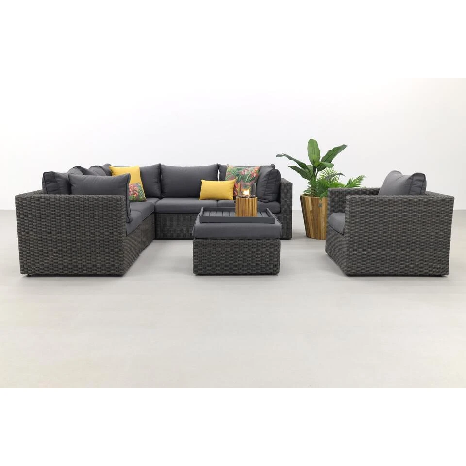 Suns Loungeset Garda Inclusief Fauteuil - Antraciet 4 Suns Loungeset Garda Inclusief Fauteuil - Antraciet - Afbeelding 2