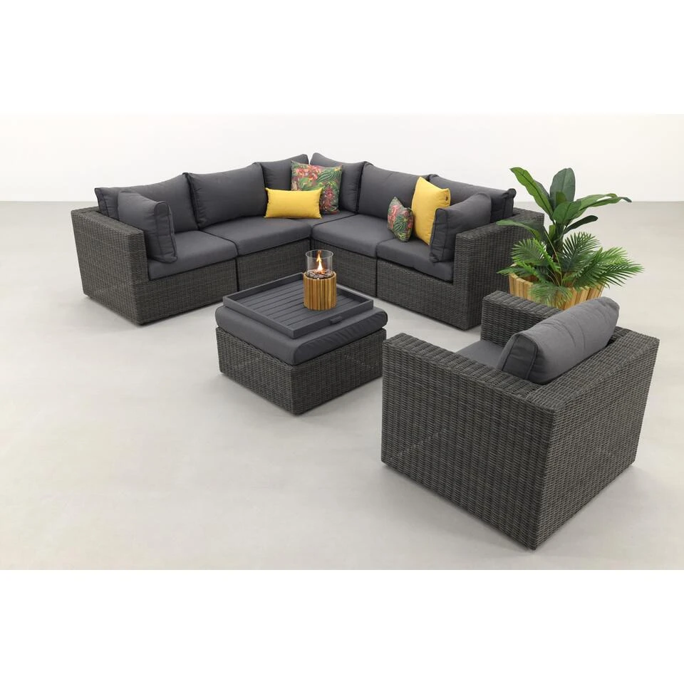 Suns Loungeset Garda Inclusief Fauteuil - Antraciet 5 Suns Loungeset Garda Inclusief Fauteuil - Antraciet - Afbeelding 3