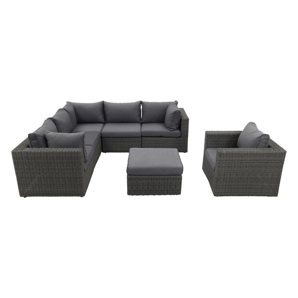 Suns Loungeset Garda Inclusief Fauteuil - Antraciet 3 Suns Loungeset Garda Inclusief Fauteuil - Antraciet
