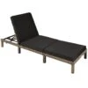 Tectake - Ligstoel Sofia - Wicker Zonnebed - Natuurkleur -Meubelwinkel 1000077827