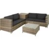 Tectake - Wicker Zitgroep Loungeset Siena - Natuurkleur -Meubelwinkel 1000077883