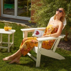 Tectake - Tuinstoel Janis Met Tafel - Houtlook - Bruin -Meubelwinkel 1000078035 0101