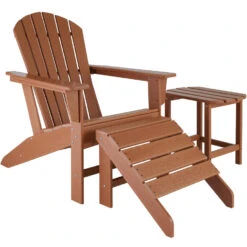 Tectake -tuinstoel Adirondack -Janis - Bruin -Meubelwinkel 1000078043 0102