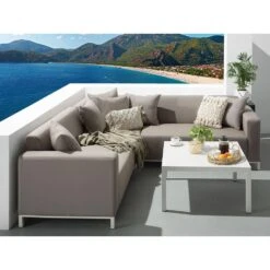 Beliani Loungeset BELIZE - Beige Polyester 9 Beliani Loungeset BELIZE - Beige Polyester -Meubelwinkel 1000079566 0103