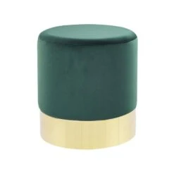 SOPHIA - Poef - Donkergroen - 39 Cm - Fluweel