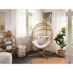 Beliani Hangstoel ACRI - Beige Pe Rotan -Meubelwinkel 1000082570 0103
