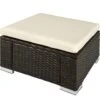 Tectake - Wicker Zitkruk Bruin Mix - 53 X 53 X 26 Cm -Meubelwinkel 1000083109